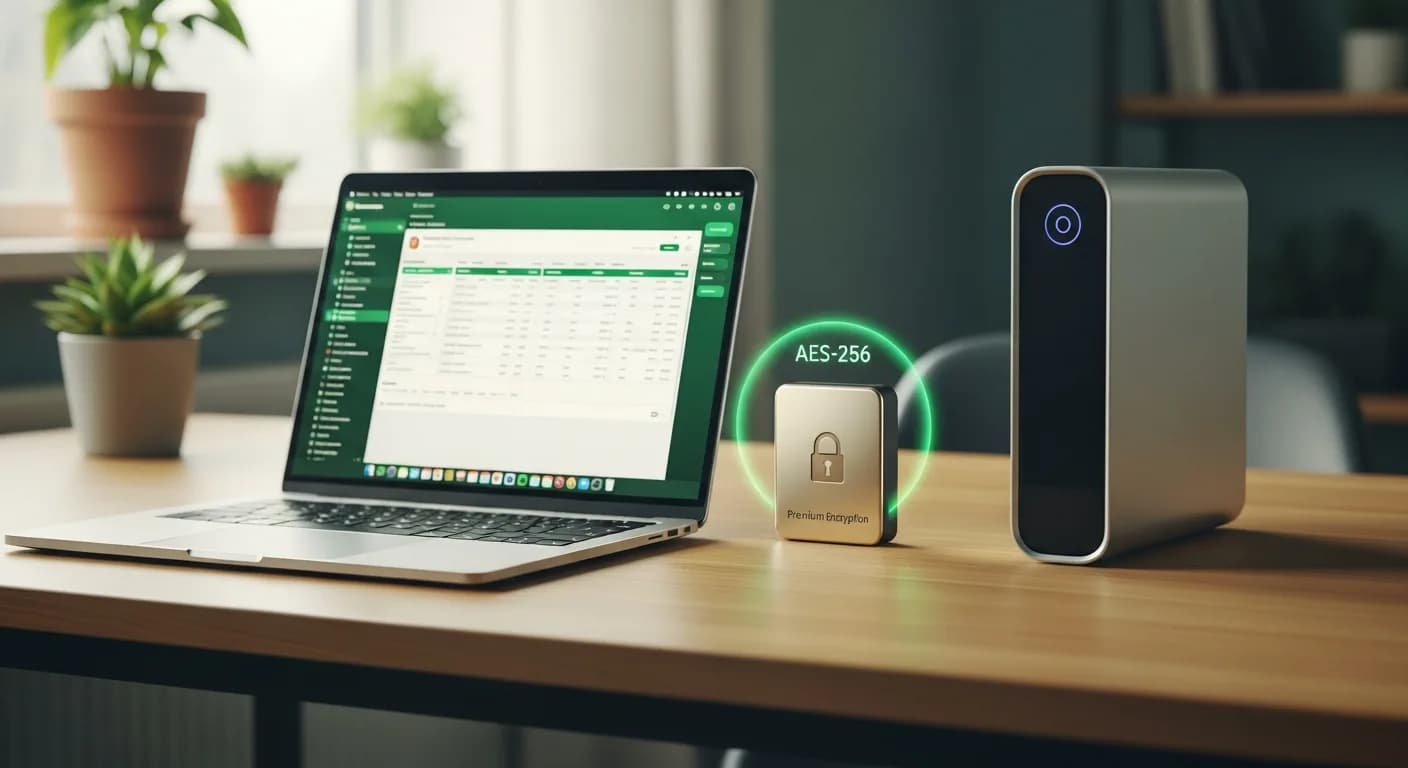 小司账客户端运行在 Mac 和 Windows 设备上，数据本地加密存储